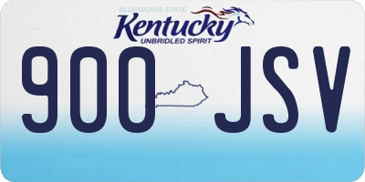 KY license plate 900JSV