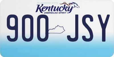 KY license plate 900JSY