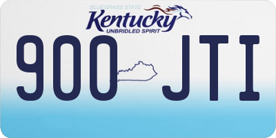 KY license plate 900JTI