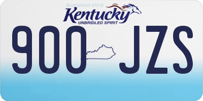 KY license plate 900JZS