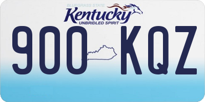 KY license plate 900KQZ