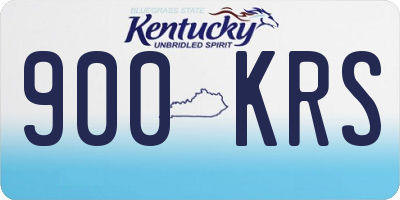 KY license plate 900KRS