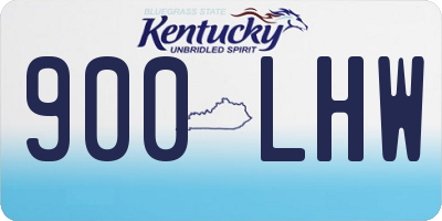 KY license plate 900LHW