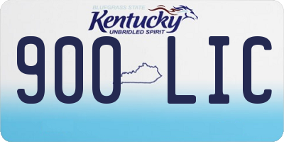 KY license plate 900LIC