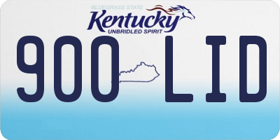 KY license plate 900LID
