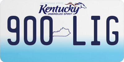 KY license plate 900LIG