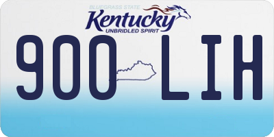 KY license plate 900LIH