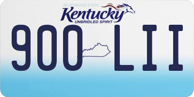 KY license plate 900LII