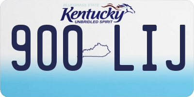 KY license plate 900LIJ