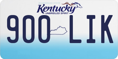 KY license plate 900LIK