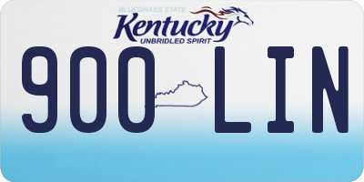 KY license plate 900LIN