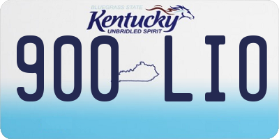 KY license plate 900LIO