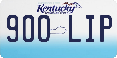 KY license plate 900LIP