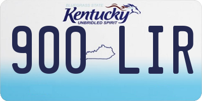 KY license plate 900LIR