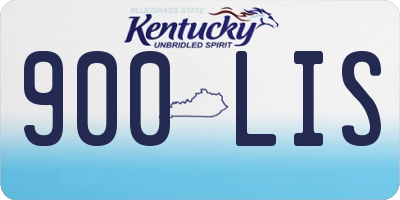 KY license plate 900LIS