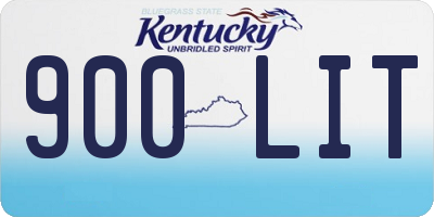 KY license plate 900LIT