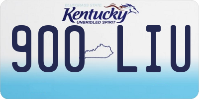 KY license plate 900LIU