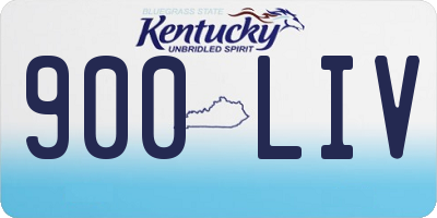 KY license plate 900LIV