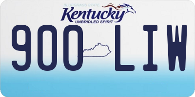 KY license plate 900LIW