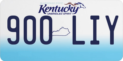 KY license plate 900LIY