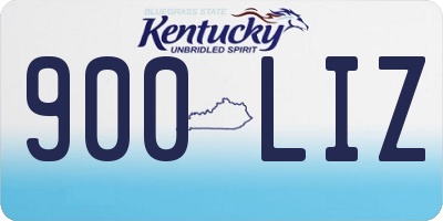 KY license plate 900LIZ
