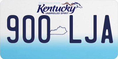 KY license plate 900LJA