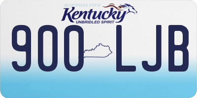 KY license plate 900LJB