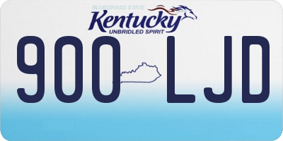 KY license plate 900LJD