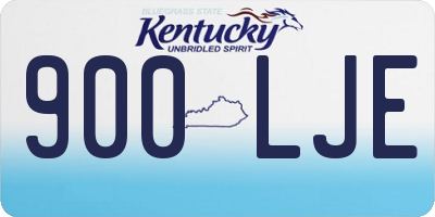 KY license plate 900LJE