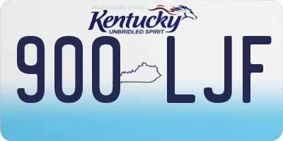 KY license plate 900LJF