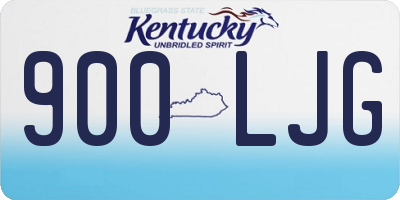 KY license plate 900LJG