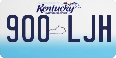 KY license plate 900LJH