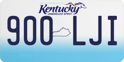 KY license plate 900LJI