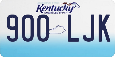 KY license plate 900LJK