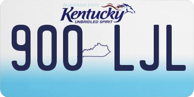 KY license plate 900LJL
