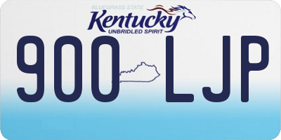 KY license plate 900LJP