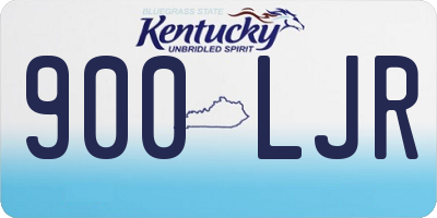 KY license plate 900LJR