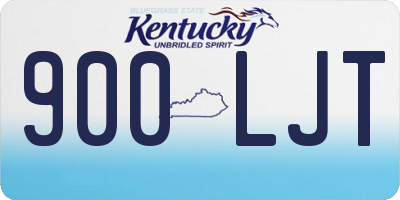 KY license plate 900LJT