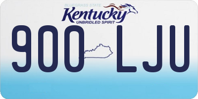 KY license plate 900LJU