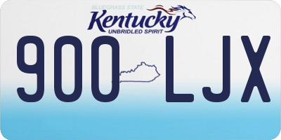 KY license plate 900LJX