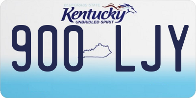 KY license plate 900LJY