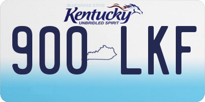 KY license plate 900LKF