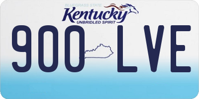 KY license plate 900LVE