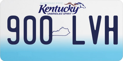 KY license plate 900LVH