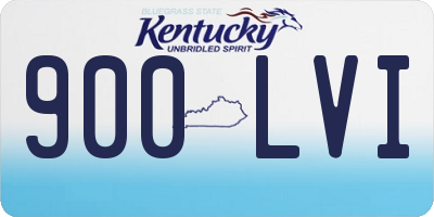 KY license plate 900LVI