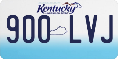 KY license plate 900LVJ