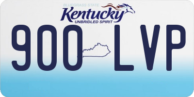 KY license plate 900LVP