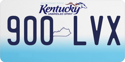 KY license plate 900LVX