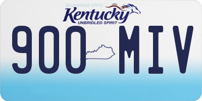 KY license plate 900MIV