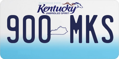 KY license plate 900MKS